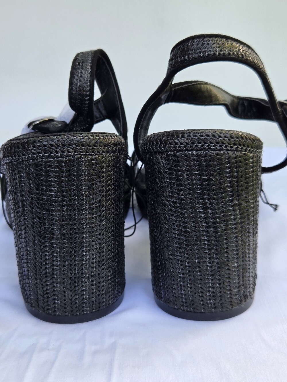 NWT Torrid Raffia Platform Heel Sandals Black Size-9.5WW - Picture 9 of 12
